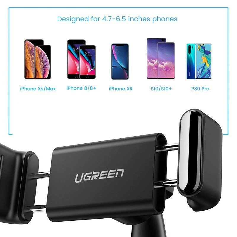 UGREEN LP189 60796 Automobilinis telefono laikiklis su prietaisų skydelio sagtimi - juoda