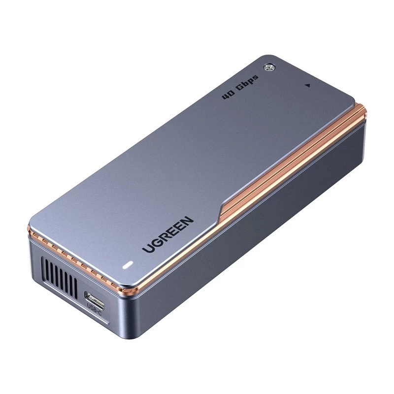 UGREEN M.2 NVMe SSD korpusas D703 USB4 40Gbps be įrankių, aliuminio, kosminė pilka