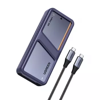 UGREEN M.2 NVMe SSD korpusas D703 USB4 40Gbps be įrankių, aliuminio, kosminė pilka