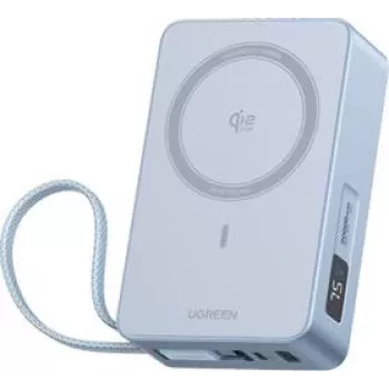 UGREEN magnetinis nešiojamasis įkroviklis 45W 10000mAh Qi2 MagSafe suderinamas USB-C PD juodas 65959