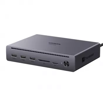 UGREEN Maxidok 10-in-1 Thunderbolt 5 dokavimo stotis su 8K trigubu ekranu ir 140W galios tiekimu