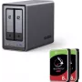 UGREEN NASync DXP2800 2 skyrių NAS su 16 TB (2x 8 TB Seagate IronWolf) Intel N100 8 GB DDR5