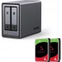 UGREEN NASync DXP2800 2 skyrių NAS su 8TB (2x Seagate IronWolf 4TB), Intel N100, 2.5GbE