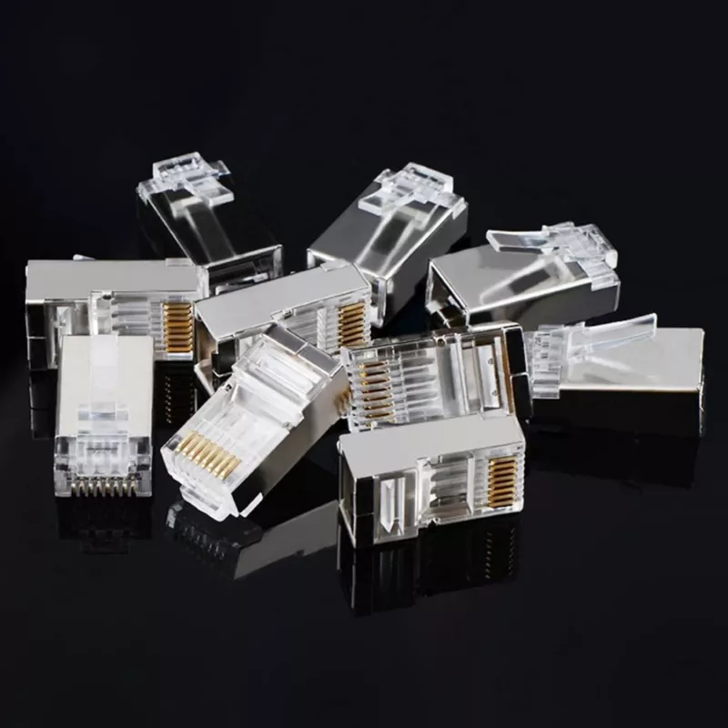 UGREEN NW111 RJ45 Cat6 Ethernet tinklo galvutė, 100 vnt. - sidabrinė/permatoma