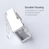 UGREEN NW111 RJ45 Cat6 Ethernet tinklo galvutė, 100 vnt. - sidabrinė/permatoma