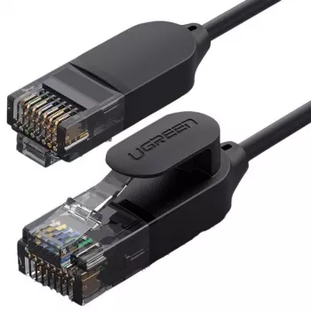 UGREEN NW122 Cat6A UTP RJ45 Ethernet pataisos kabelis – 10 m, juodas