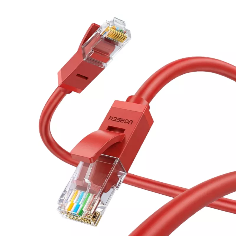 UGREEN RJ45 CAT6 Ethernet 0,5 m LAN tinklo kabelis - raudonas (1Gbps, 250MHz)