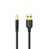 UGREEN US135 USB 2.0 A-B laidas, auksu padengtas, 2 m, juodas