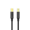 UGREEN US135 USB 2.0 A-B laidas, auksu padengtas, 2 m, juodas