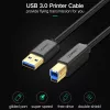 UGREEN US210 USB 3.0 A-B laidas, 2m, juodas