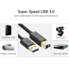 UGREEN US210 USB 3.0 A-B laidas, 2m, juodas