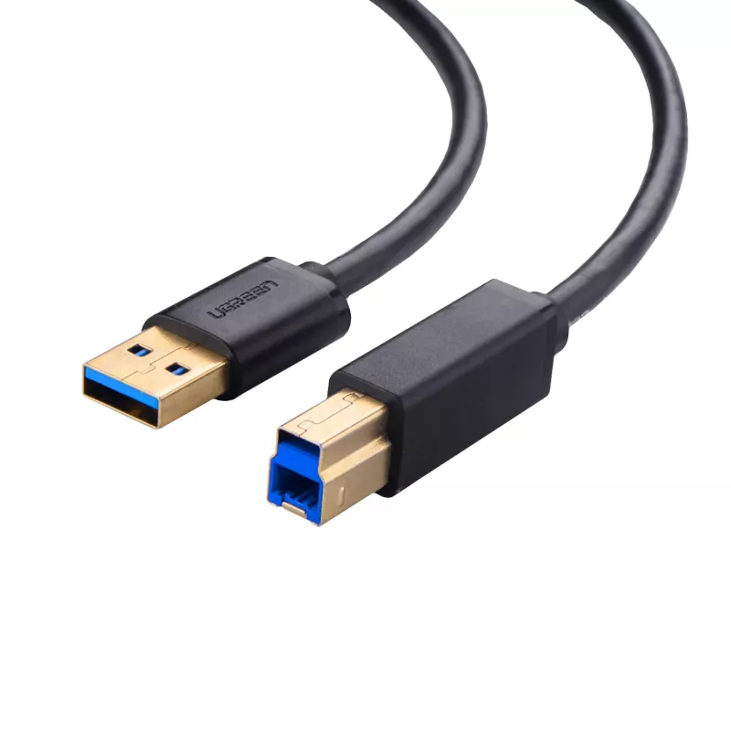 UGREEN US210 USB 3.0 A-B laidas, 2m, juodas