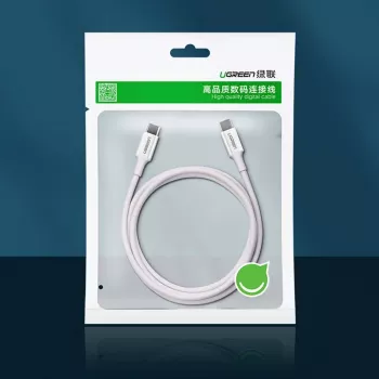 UGREEN US264 USB-C į USB-C laidas 1m Baltas 100W PD QC AFC