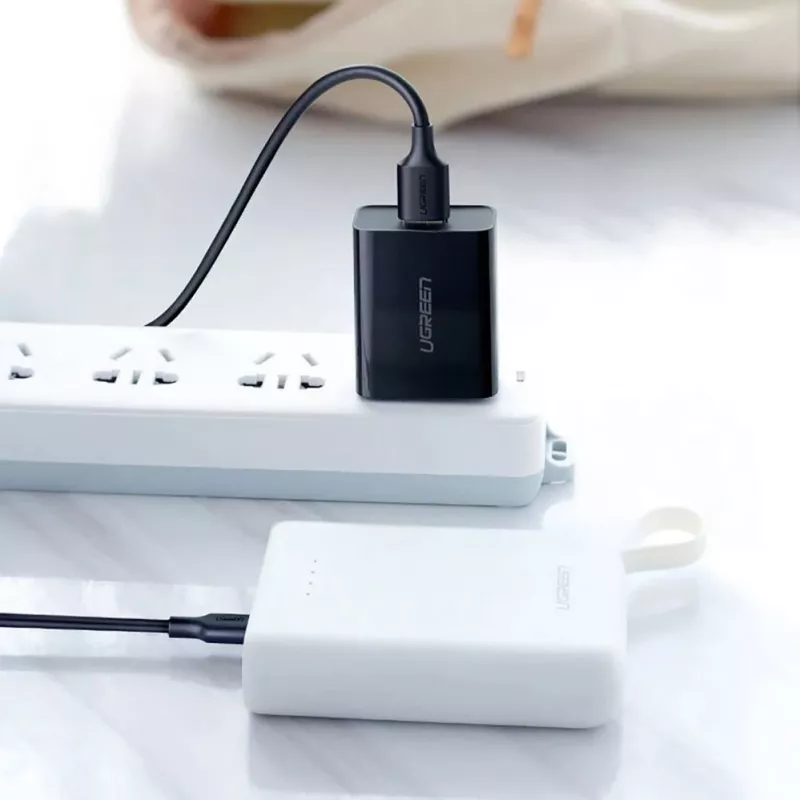 UGREEN US289 Micro USB / USB-A laidas 0,25 m - juoda