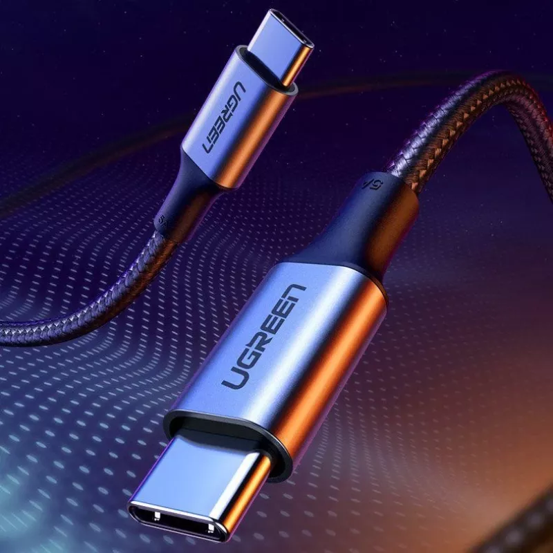 UGREEN US316 USB-C į USB-C laidas 100W 5A 480Mbps 1m Juodas