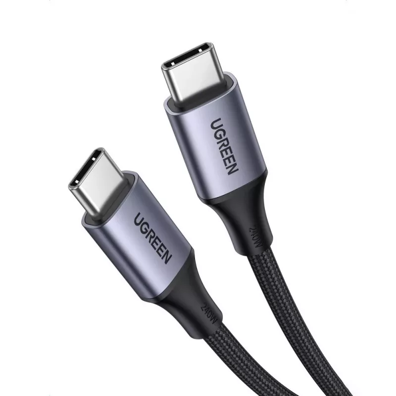 UGREEN US535 USB-C į USB-C PD laidas 240W 5A 1m - Pilka
