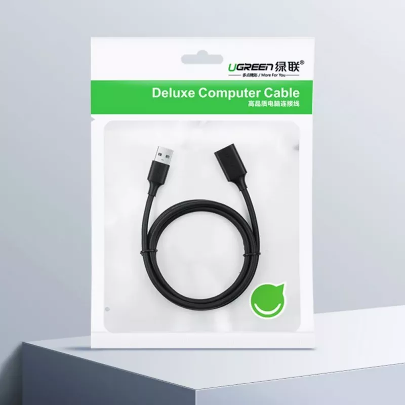 UGREEN USB 2.0 ilginimo laidas 5m juodas (US103)