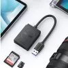 UGREEN USB 3.0 dviejų lizdų kortelių skaitytuvas SD/TF kortelėms – 5Gbps duomenų perdavimas
