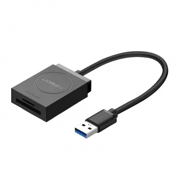 UGREEN USB 3.0 dviejų lizdų kortelių skaitytuvas SD/TF kortelėms – 5Gbps duomenų perdavimas
