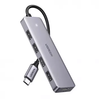 UGREEN USB 3.0 Hub 4-Port su 1m laidu - Juoda (CM219)