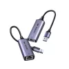 UGREEN USB-A 3.2 Gen 1 į 2.5G Ethernet adapteris, 2,5 Gbps RJ45 LAN, aliuminis, kosminė pilka, Plug & Play, Realtek RTL8156B, 10 cm laidas