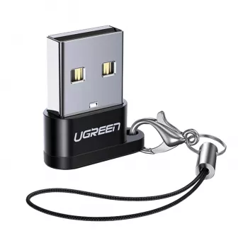 UGREEN USB A vyriškas į USB Type-C moterišką adapteris (juodas)