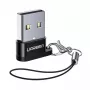 UGREEN USB A vyriškas į USB Type-C moterišką adapteris (juodas)