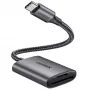 UGREEN USB-C kortelių skaitytuvas - Space Gray, SD ir Micro SD, 5 Gbps