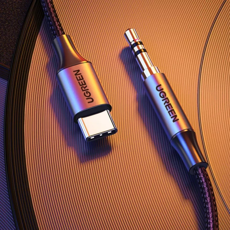 UGREEN USB-C į 3,5 mm kabelis 1 m pilkas (AV143)