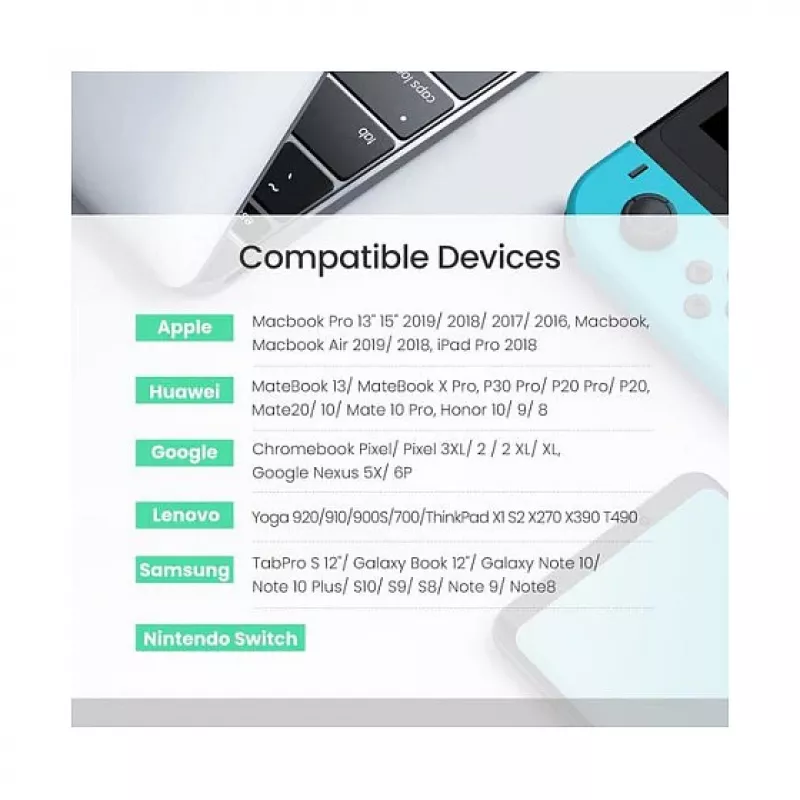 UGREEN USB-C į USB-C 100W pynimo nailono įkrovimo laidas 2m juodas