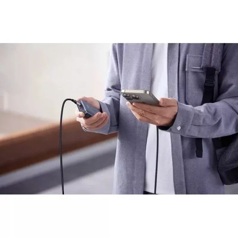 UGREEN USB-C į USB-C įkrovimo laidas USB 2.0 240W PD 3.1, aliuminio korpusas, pintas, 2m pilkas