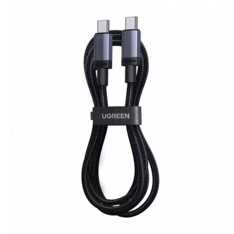 UGREEN USB-C į USB-C įkrovimo laidas USB 2.0 240W PD 3.1, aliuminio korpusas, pintas, 2m pilkas