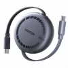 UGREEN USB-C į USB-C PD 100W ištraukiamas greito įkrovimo laidas 1m juodas