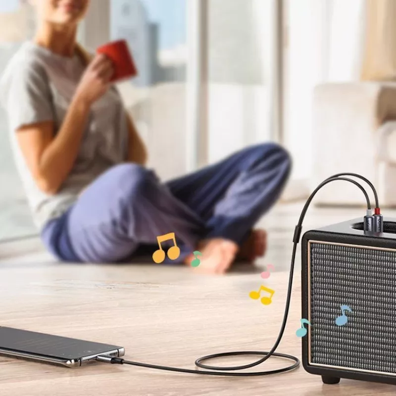 UGREEN USB Type-C į 2RCA garso kabelis 1,5 m pilkas (20193 CM451)