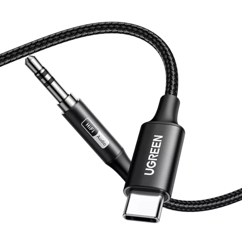 UGREEN USB Type-C į 3,5 mm AUX garso laidas 2 m - juoda