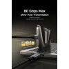 UGREEN USB4 USB-C į USB-C laidas 240W 40Gbps 16K@60Hz 80Gbps Thunderbolt 4 suderinamas 1m nailono pynė