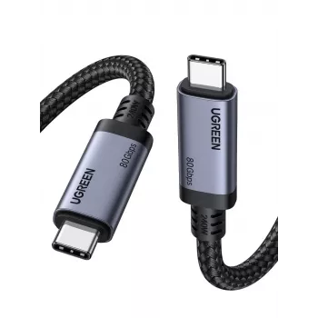 UGREEN USB4 USB-C į USB-C laidas 240W 40Gbps 16K@60Hz 80Gbps Thunderbolt 4 suderinamas 1m nailono pynė