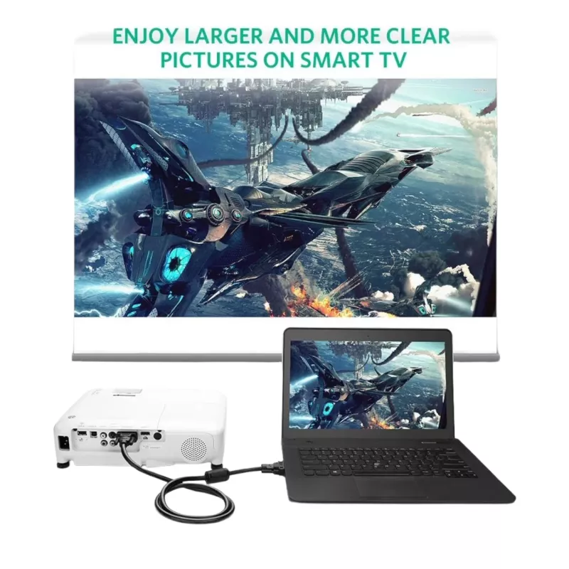 UGREEN VGA vyriškas į vyrišką kabelis 5m 1080p - juoda
