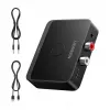 UGREEN belaidis Bluetooth 5.3 LDAC Hi-Res garso imtuvas su 3,5 mm AUX ir 2x RCA išvestimi, ESS ES9018K2M DAC, aptX HD, aptX Adaptive, aptX, AAC, SBC, dviejų įrenginių prijungimas, aliuminio lydinys, juodos spalvos