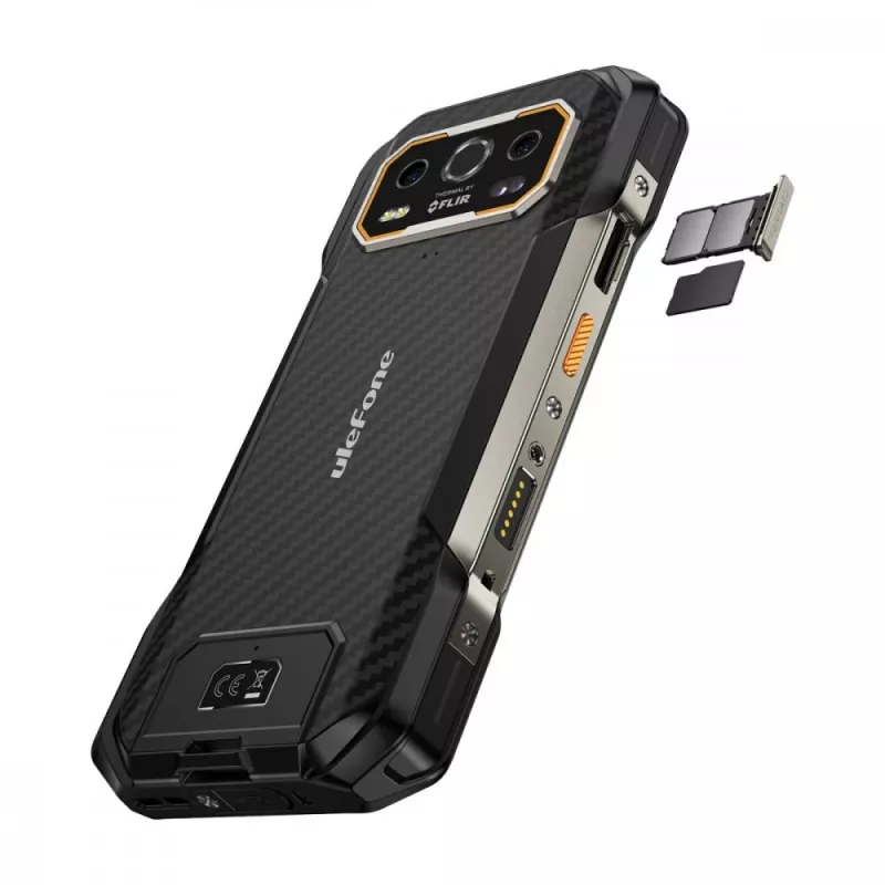 ULEFONE ARMOR 27T 12GB RAM 256GB Atminties 4G LTE Neperšlampamas išmanusis telefonas (Juodas)