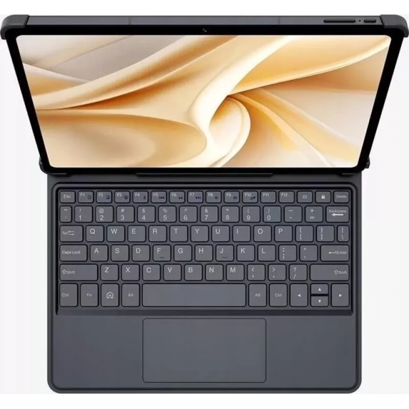 Ulefone Tab A11 Pro klaviatūros dėklas su jutikline pele, QWERTY, Pogo Pin, juodos spalvos