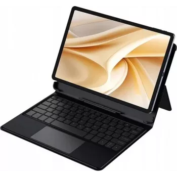 Ulefone Tab A11 Pro klaviatūros dėklas su jutikline pele, QWERTY, Pogo Pin, juodos spalvos