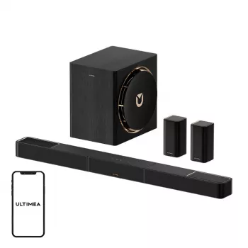ULTIMEA Ultima Skywave X60 Garso juosta 2.1 kanalas 120W Bluetooth 5.0 HDMI ARC Juoda