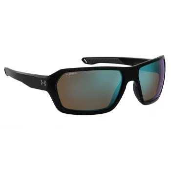 Under Armour UARECON807G4W Vyriški sportiniai akiniai nuo saulės – matinė juoda, pilki poliarizuoti lęšiai, 64/17/125 mm