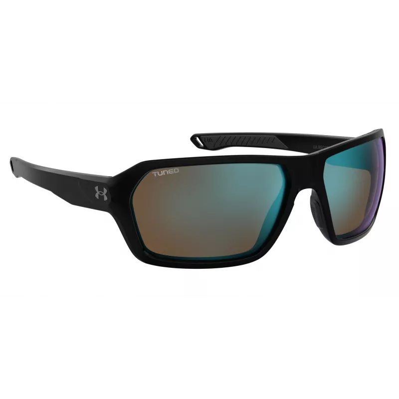 Under Armour UARECON807G4W Vyriški sportiniai akiniai nuo saulės – matinė juoda, pilki poliarizuoti lęšiai, 64/17/125 mm
