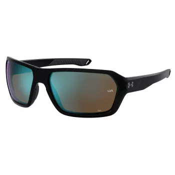 Under Armour UARECON807G4W Vyriški sportiniai akiniai nuo saulės – matinė juoda, pilki poliarizuoti lęšiai, 64/17/125 mm