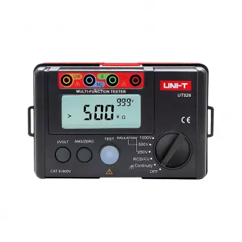 UNI-T UT526 Multifunkcinis matuoklis elektrikams - izoliacijos, RCD, kilpos/PFC/PSC, įtampos, tęstinumo testeris