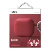 UNIQ Uniq Nexo Dėklas, skirtas AirPods 3 + Silikoniniai ausų kabliukai - Raudona