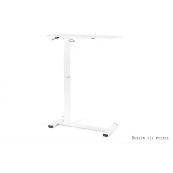 UNIQUE LAPTOP DESK White - Reguliuojamo aukščio mobilus stalas su ratukais