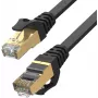 UNITEK Cat.7 SSTP plokščias Ethernet pataisos kabelis 1m juodas RJ45 10Gbps 600MHz